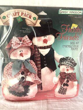 Daisy Kingdom Frosty Friends Snowman Doll Kit #32312 Creative Stitch N Stuff Cra
